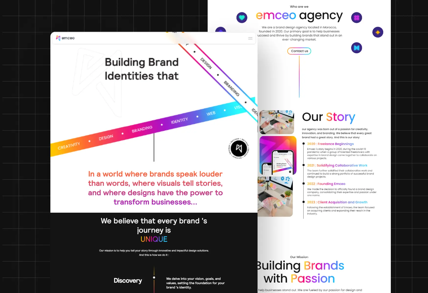 Brand Design Company Website Project - Creative Agency Web Design Morocco